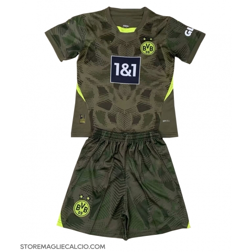 Borussia Dortmund Portiere Maglia Gara Trasferta Repliche 2024-25 Bambino Maniche Corte Borussia Dortmund Portiere Maglia Gara Trasferta Repliche 2024-25 Bambino Maniche Corte